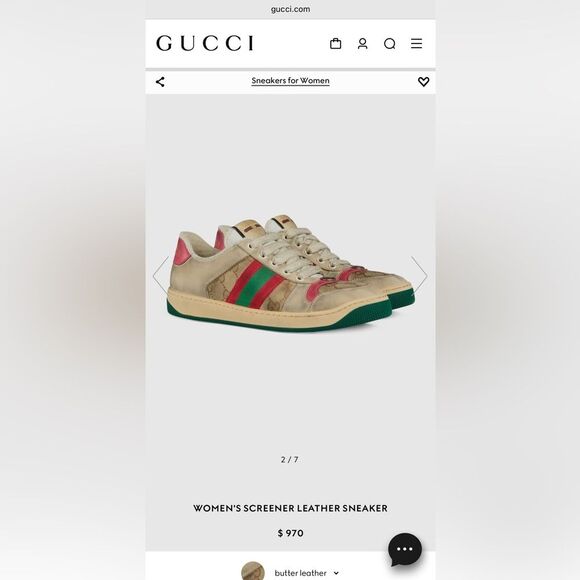 Gucci Pink Dirty Screener GG Leather Sneakers - Picture 12 of 14